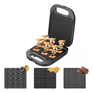 Maquina Sándwichera Donas Wafles 3 En 1