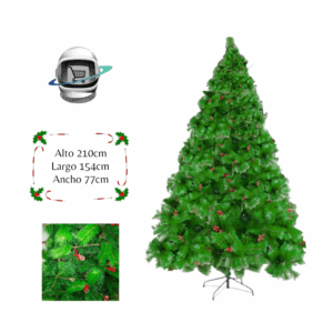 Arbol de Navidad 210cm Berries Piña Ramas Frondoso