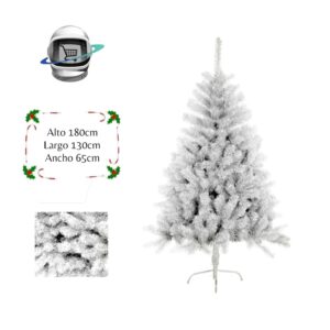 Arbol de Navidad 180cm Blanco Ramas Tradicional