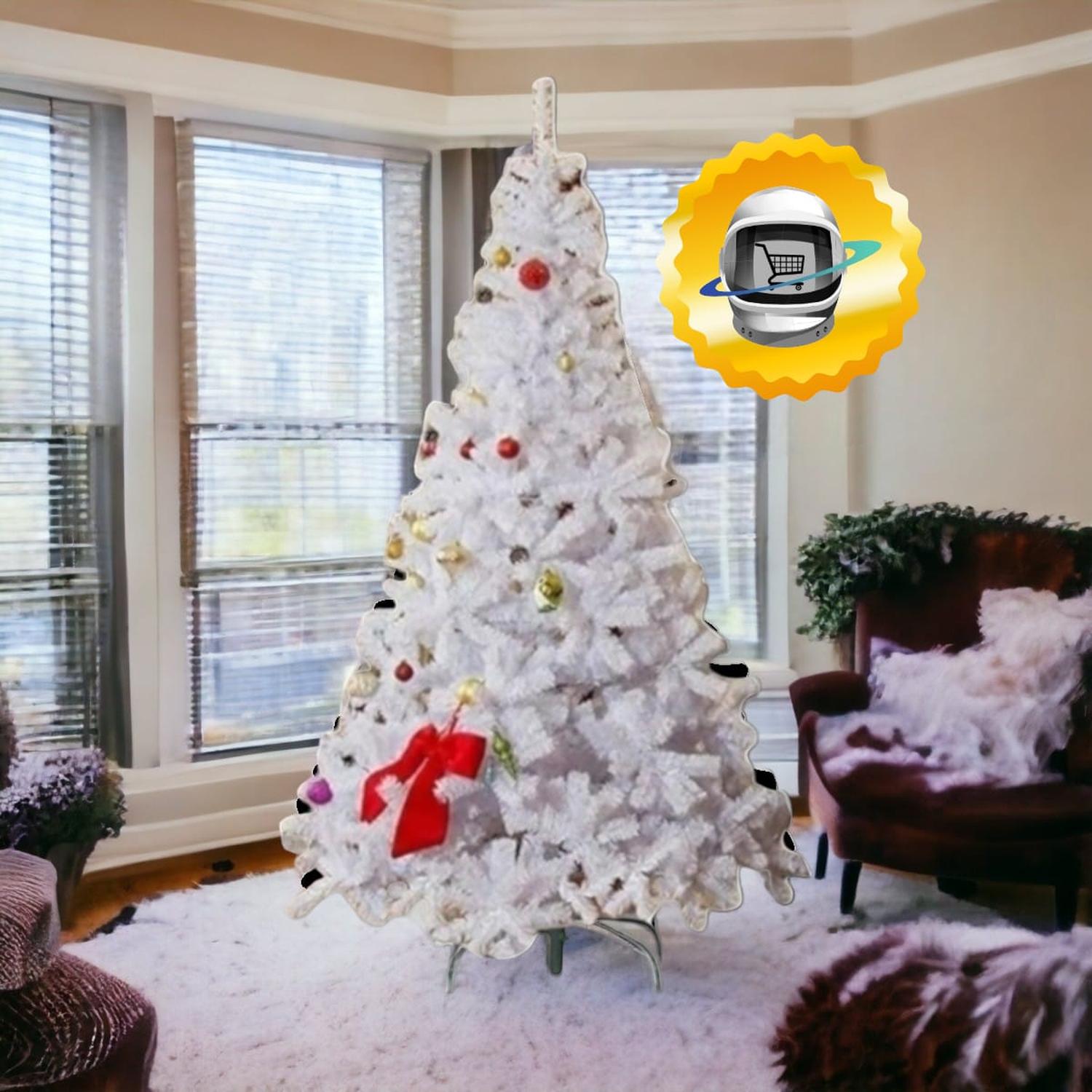 Arbol de Navidad 210cm Blanco Ramas Tradicional - Imagen 3