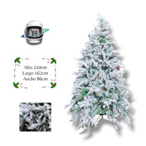 Arbol de Navidad 210cm Nevado Ramas