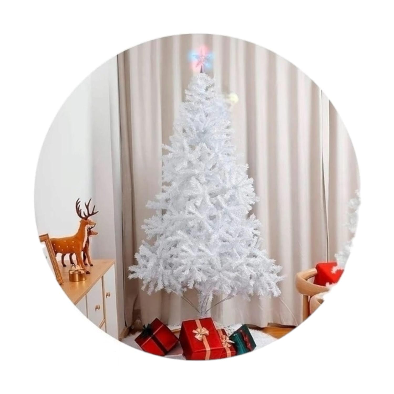 Arbol de Navidad 210cm Blanco Ramas Tradicional - Imagen 2