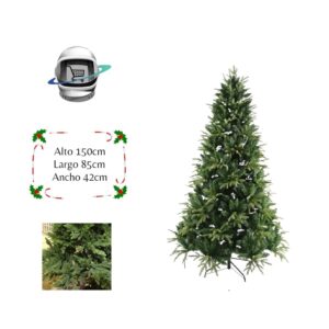 Arbol de Navidad 150cm Hojas Ramas Bicolor Suave