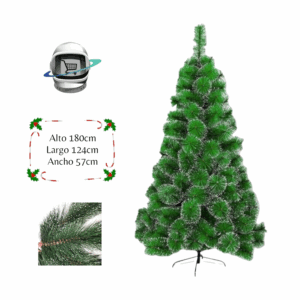 Arbol De Navidad 180 Cm Nevado Blanco Frondoso