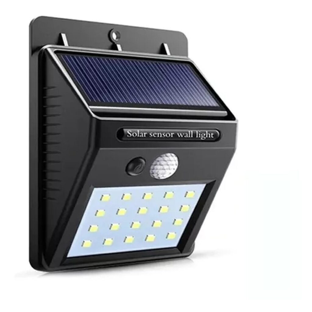 Foco Luz Solar 20 Led Sensor Movimiento Exterior