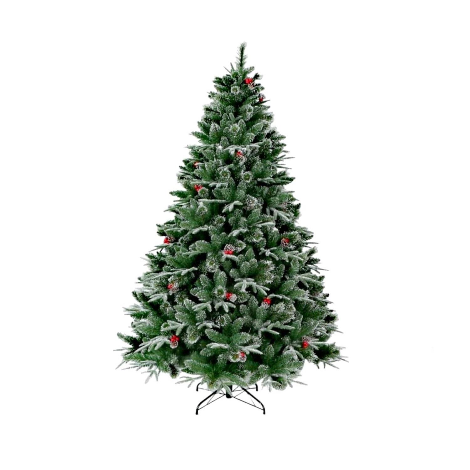 Arbol de Navidad 180cm Nevado Berries Piña Triple - Imagen 2