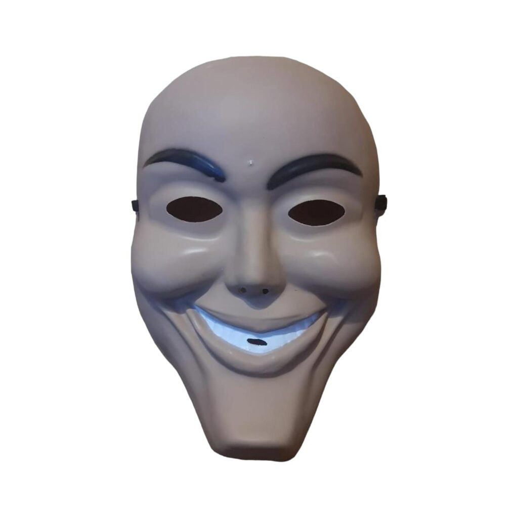 Máscara Halloween Bigbamspace Blanco Diseño Purga Plástico Mitad Rostro