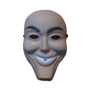 Máscara Halloween Bigbamspace Blanco Diseño Purga Plástico Mitad Rostro