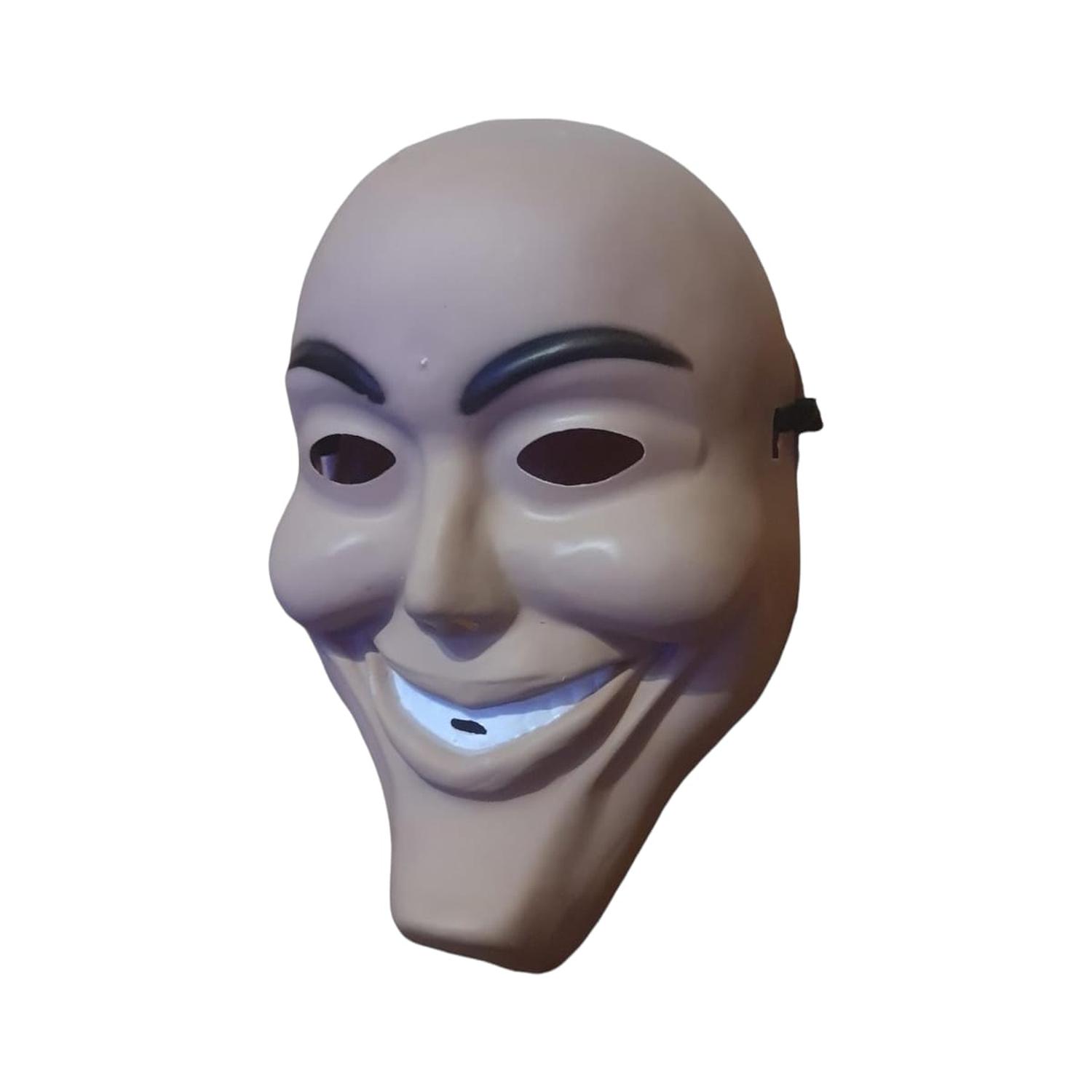 Máscara Halloween Bigbamspace Blanco Diseño Purga Plástico Mitad Rostro - Imagen 2