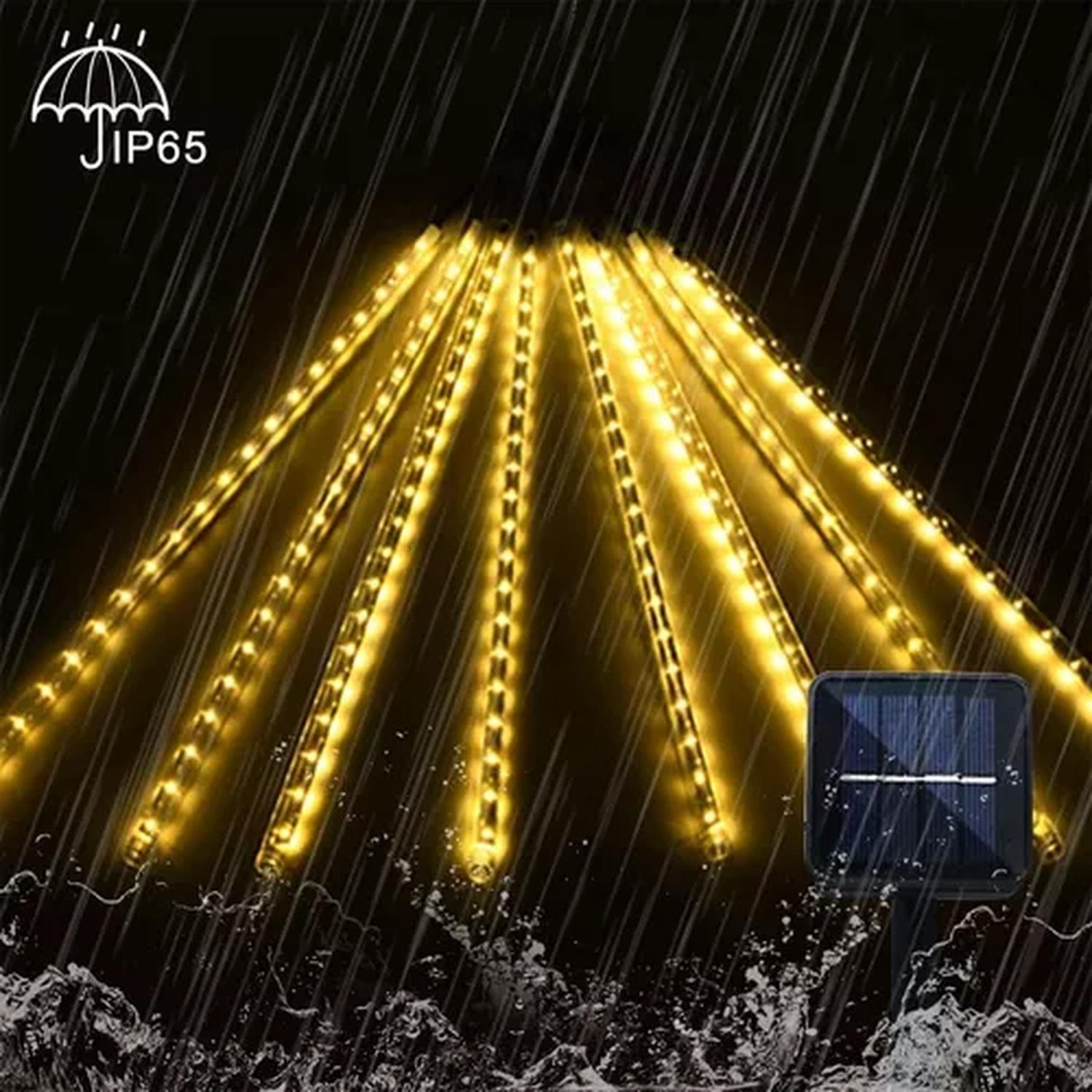 Luces Led Guirnalda Lluvia De Meteorito Solares Decorativas - Imagen 2
