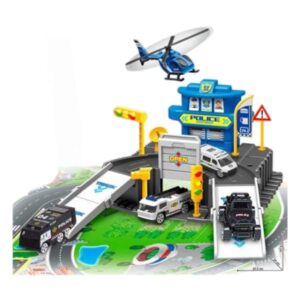 Juguete Pista Autos Policial 2 vehículos