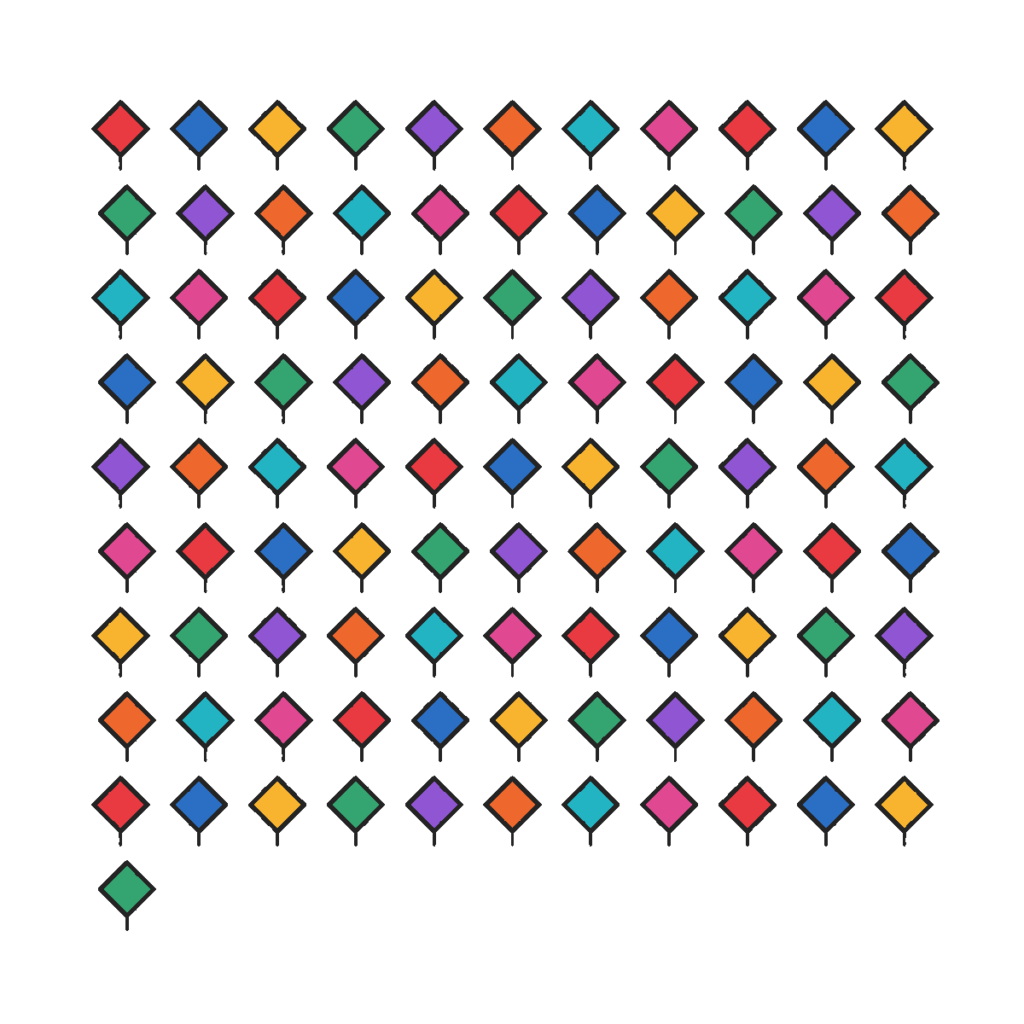 Pack 100 Volantines Surtidos Diseños Variados
