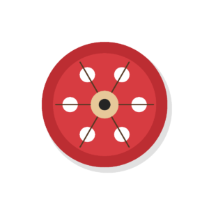 Carrete para Volantín Compacto Rojo