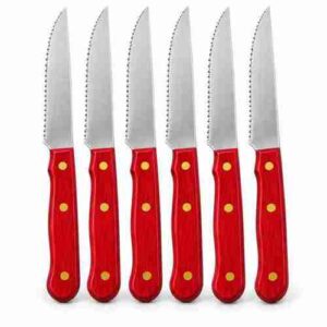 Cuchillo para Asado y Parrilla Mango Rojo Fiestas Patrias