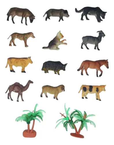 Figuras Set 14 Animales Granja Exclusivos Ii S Café