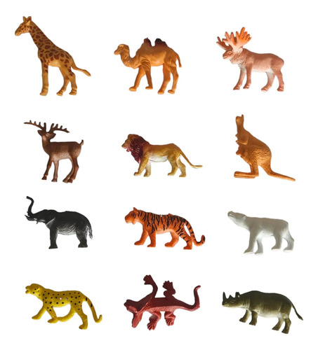 Juguetes De Animales Selva 12 Figuras Ii S