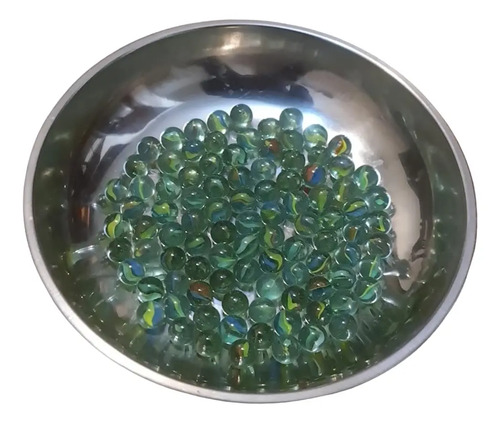 Pack 100 Canicas Ojo de Gato Verdes 1,5 cm - Imagen 3