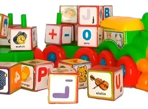 Juguetes Didacticos Niños Tren De Bloques Numeros Y Colores Naranjo