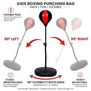 Kit De Boxeo 120CM Brazos Piernas Punching Ball Con Base