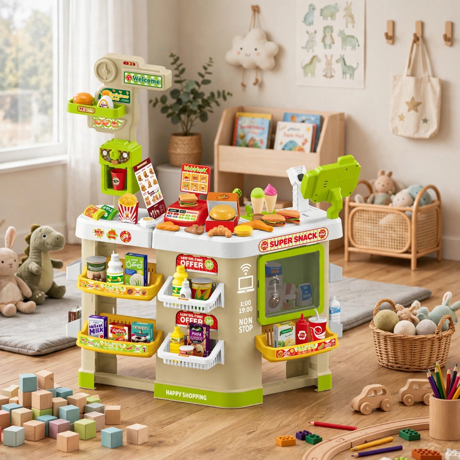 Supermercado de Juguete Super Snack 105 Piezas con Caja Registradora - Imagen 4