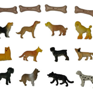 Juguetes De Animales Perros 12 Figuras S Beige Bigbamspace