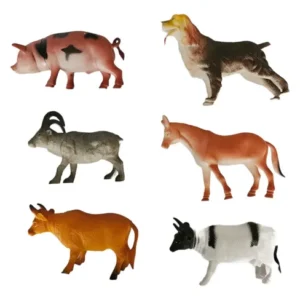 Juguetes De Animales Granja 6 Figuras M Café