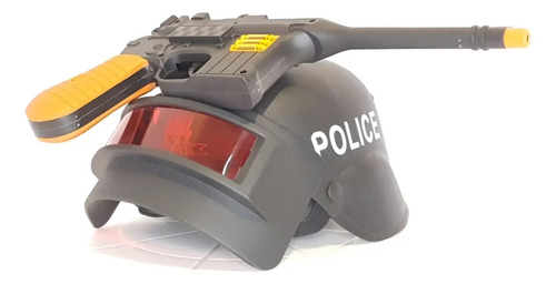 Casco Policia & Pistola M Negro