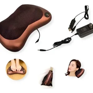 Masajeador Eléctrico Almohada Cojín Lumbar Cuello Piernas Bordó