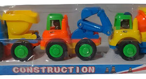 Camiones De Juguete Construccion Set 3 Unidades Amarillo