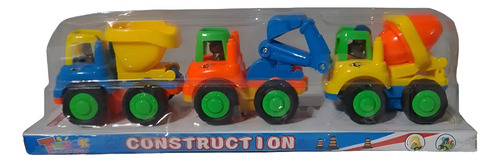 Camiones De Juguete Construccion Set 3 Unidades Amarillo