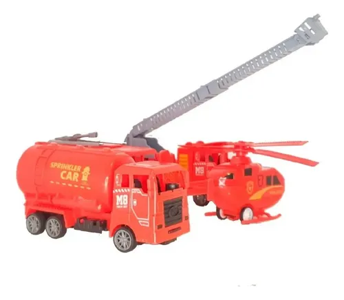 Camiones De Juguete Bomberos Set 4 Unidades Ii - Imagen 3
