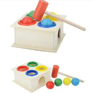 Caja Martillo Didactico Motricidad Juguete Madera Multicolor