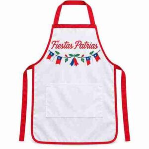 Pack 2 Delantales Fiestas Patrias Chile para Cocina y Asado