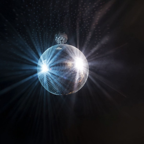 Pelota De Discoteca De Cristal De 50cm Motor Giratorio Plateado - Imagen 2