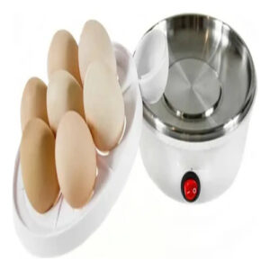Hervidor Huevos Vapor Eléctrico Portátil Blanco